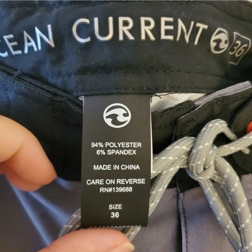 Ocean current brand men' swim trunks in size 36.